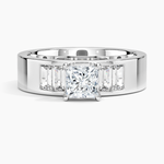 Peyton 5mm Channel-Set Diamond Ring Platinum Princess Engagement Ring