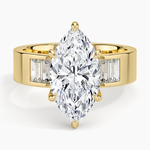 Peyton 5mm Channel-Set Diamond Ring Yellow Gold 18k Marquise Engagement Ring