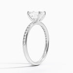 Tabitha Channel Set Diamond Ring Platinum Emerald Engagement Ring