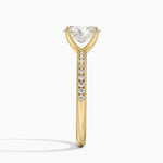 Tabitha Channel Set Diamond Ring Yellow Gold 18k Oval Engagement Ring