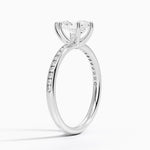 Tabitha Channel Set Diamond Ring Platinum Pear Engagement Ring
