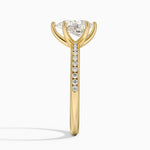 Tabitha Channel Set Diamond Ring Yellow Gold 18k Pear Engagement Ring
