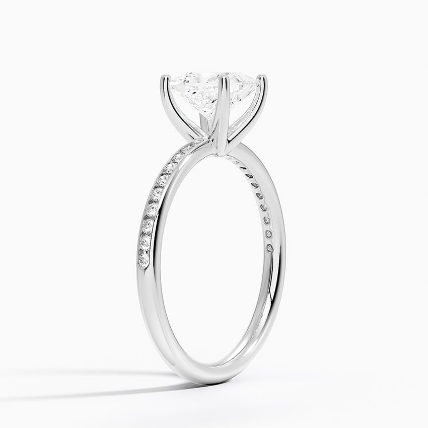 Tabitha Channel Set Diamond Ring Platinum Princess Engagement Ring