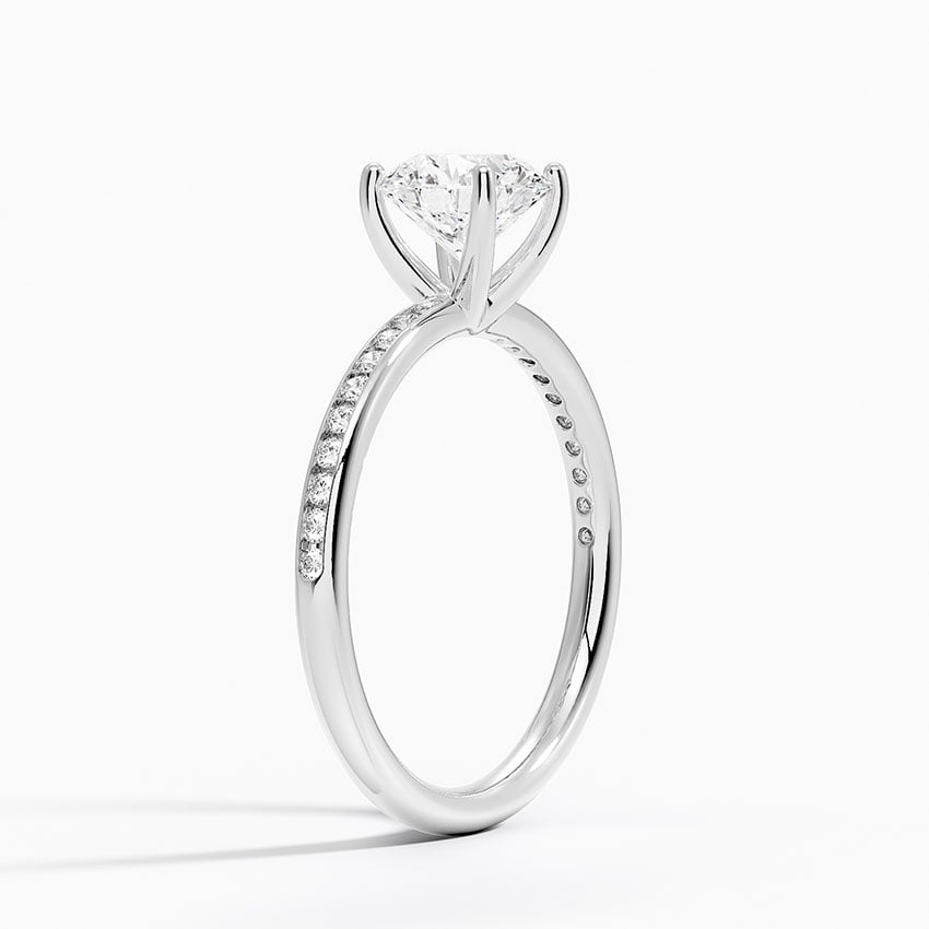 Tabitha Channel Set Diamond Ring Platinum Round Engagement Ring