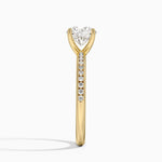 Tabitha Channel Set Diamond Ring Yellow Gold 18k Round Engagement Ring