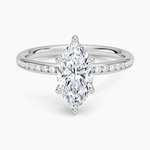 Tabitha Channel Set Diamond Ring Platinum Marquise Engagement Ring