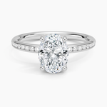 Tabitha Channel Set Diamond Ring Platinum Oval Engagement Ring