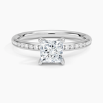 Tabitha Channel Set Diamond Ring Platinum Princess Engagement Ring
