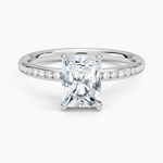 Tabitha Channel Set Diamond Ring Platinum Radiant Engagement Ring