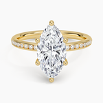Tabitha Channel Set Diamond Ring Yellow Gold 18k Marquise Engagement Ring