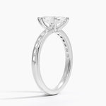 Tabitha Channel Set Baguette Diamond Ring Platinum Marquise Engagement Ring