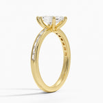 Tabitha Channel Set Baguette Diamond Ring Yellow Gold 18k Marquise Engagement Ring