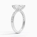 Tabitha Channel Set Baguette Diamond Ring Platinum Marquise Engagement Ring