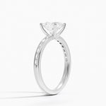 Tabitha Channel Set Baguette Diamond Ring Platinum Princess Engagement Ring