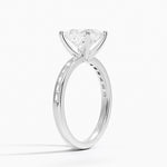 Tabitha Channel Set Baguette Diamond Ring Platinum Princess Engagement Ring