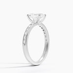 Tabitha Channel Set Baguette Diamond Ring Platinum Radiant Engagement Ring