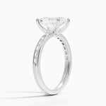 Tabitha Channel Set Baguette Diamond Ring Platinum Radiant Engagement Ring