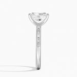 Tabitha Channel Set Baguette Diamond Ring Platinum Radiant Engagement Ring