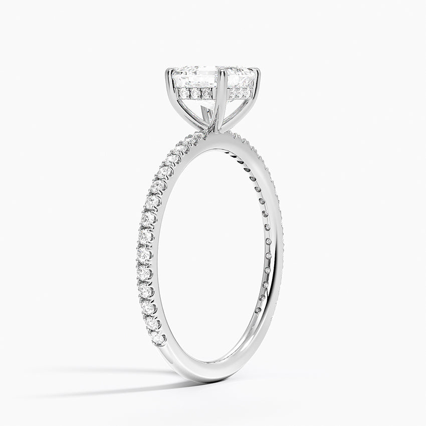 Perfect Fit Three-Quarter Diamond Ring (1/4 ct. tw.) Platinum Asscher Engagement Ring