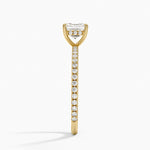 Perfect Fit Three-Quarter Diamond Ring (1/4 ct. tw.) Yellow Gold 18k Asscher Engagement Ring