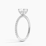 Perfect Fit Three-Quarter Diamond Ring (1/4 ct. tw.) Platinum Cushion Engagement Ring