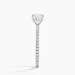 Perfect Fit Three-Quarter Diamond Ring (1/4 ct. tw.) Platinum Cushion Engagement Ring