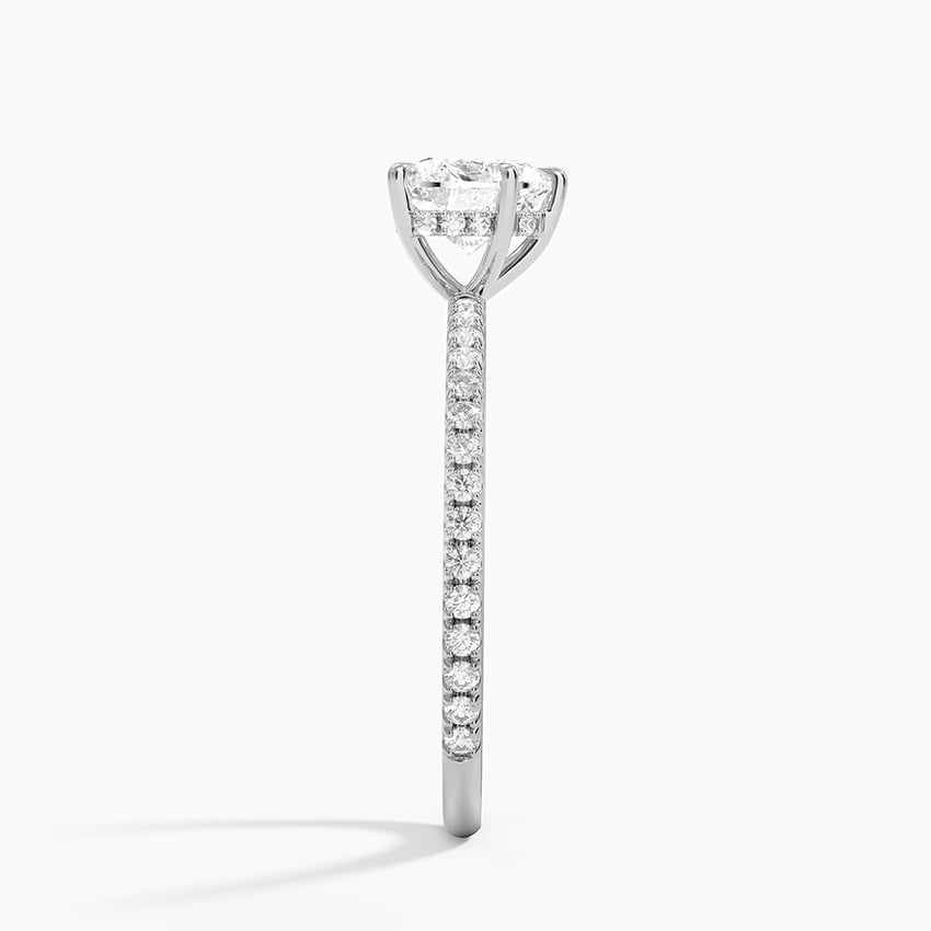 Perfect Fit Three-Quarter Diamond Ring (1/4 ct. tw.) Platinum Heart Engagement Ring