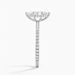 Perfect Fit Three-Quarter Diamond Ring (1/4 ct. tw.) Platinum Marquise Engagement Ring