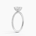 Perfect Fit Three-Quarter Diamond Ring (1/4 ct. tw.) Platinum Oval Engagement Ring