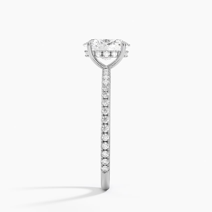 Perfect Fit Three-Quarter Diamond Ring (1/4 ct. tw.) Platinum Oval Engagement Ring