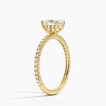 Perfect Fit Three-Quarter Diamond Ring (1/4 ct. tw.) Yellow Gold 18k Oval Engagement Ring