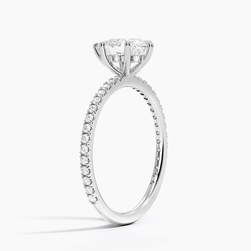 Perfect Fit Three-Quarter Diamond Ring (1/4 ct. tw.) Platinum Pear Engagement Ring