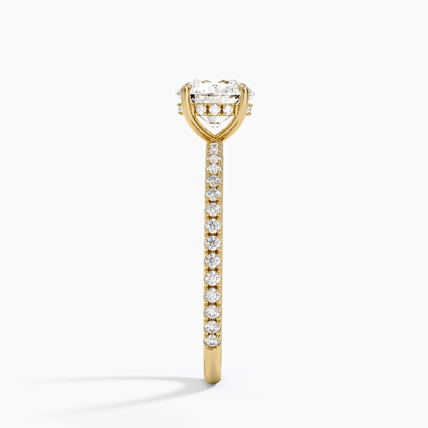 Perfect Fit Three-Quarter Diamond Ring (1/4 ct. tw.) Yellow Gold 18k Round Engagement Ring