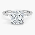 Perfect Fit Three-Quarter Diamond Ring (1/4 ct. tw.) Platinum Cushion Engagement Ring