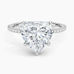 Perfect Fit Three-Quarter Diamond Ring (1/4 ct. tw.) Platinum Heart Engagement Ring