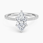 Perfect Fit Three-Quarter Diamond Ring (1/4 ct. tw.) Platinum Marquise Engagement Ring