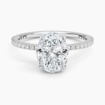 Perfect Fit Three-Quarter Diamond Ring (1/4 ct. tw.) Platinum Oval Engagement Ring