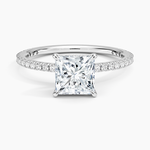 Perfect Fit Three-Quarter Diamond Ring (1/4 ct. tw.) Platinum Princess Engagement Ring