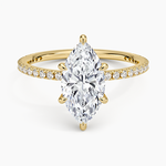 Perfect Fit Three-Quarter Diamond Ring (1/4 ct. tw.) Yellow Gold 18k Marquise Engagement Ring