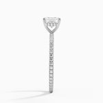 Perfect Fit Hidden Halo Eternity Diamond Ring Platinum Asscher Engagement Ring