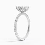Perfect Fit Hidden Halo Eternity Diamond Ring Platinum Marquise Engagement Ring