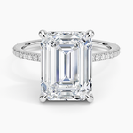Perfect Fit Hidden Halo Eternity Diamond Ring Platinum Emerald Engagement Ring