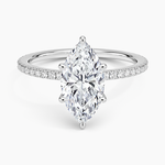 Perfect Fit Hidden Halo Eternity Diamond Ring Platinum Marquise Engagement Ring