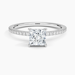 Perfect Fit Hidden Halo Eternity Diamond Ring Platinum Princess Engagement Ring