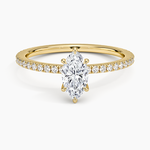 Perfect Fit Hidden Halo Eternity Diamond Ring Yellow Gold 18k Marquise Engagement Ring