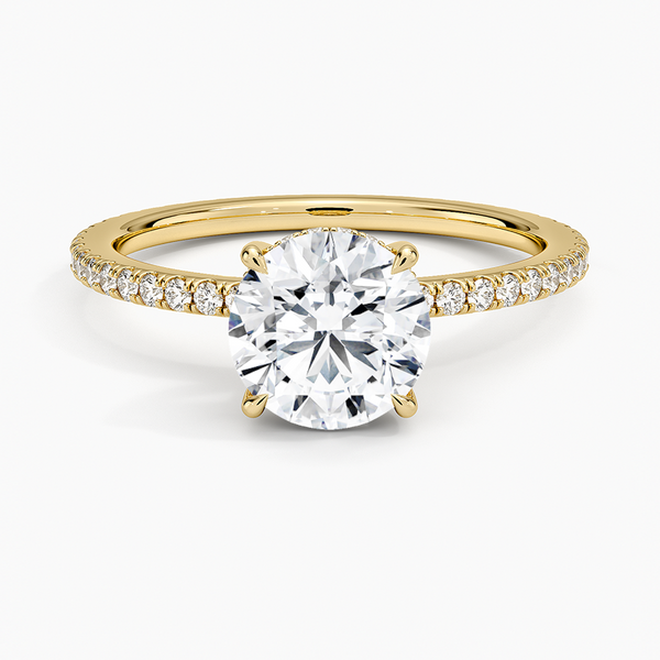 Hidden Halo Eternity Diamond Engagement Ring