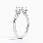 Luxe Floating Three Stone Diamond Ring (1/3 ct. tw.) Platinum Asscher Engagement Ring