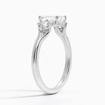 Luxe Floating Three Stone Diamond Ring (1/3 ct. tw.) Platinum Emerald Engagement Ring