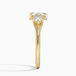 Luxe Floating Three Stone Diamond Ring (1/3 ct. tw.) Yellow Gold 18k Oval Engagement Ring