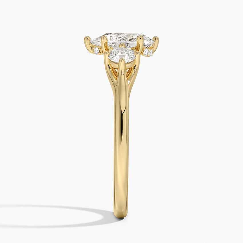 Luxe Floating Three Stone Diamond Ring (1/3 ct. tw.) Yellow Gold 18k Pear Engagement Ring